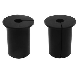 E-outstanding 2PCS Wire Wall Plugs Wall Holes 1 inch Antenna Cable Grommets Cabling Wall Grommet Installation Kit Silicone Grommet Cable Piercers for Indoor and Outdoor Network Cables Black