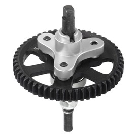 Differential Slip Clutch, 3 Colors, 54T Aluminum Steel Differential Gear Slip Clutch for Traxxas Slash 4x4 1/10 RC Car (Silver) Body Accessories