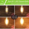 BRIMAX C35/B11 4W Warm LED Light Bulbs 40 Watt Equivalent