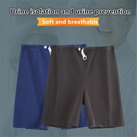 LAROTSUBA Leak-Proof and Washable Urinary Incontinence Pants,Reusable Incontinence Trousers,Adult Diaper Pants,Waterproof Patient Care Trousers for Bedridden,Elderly,Mobility Impaired(Short,Blue,XL)