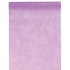 Table runner made of fleece in lilac