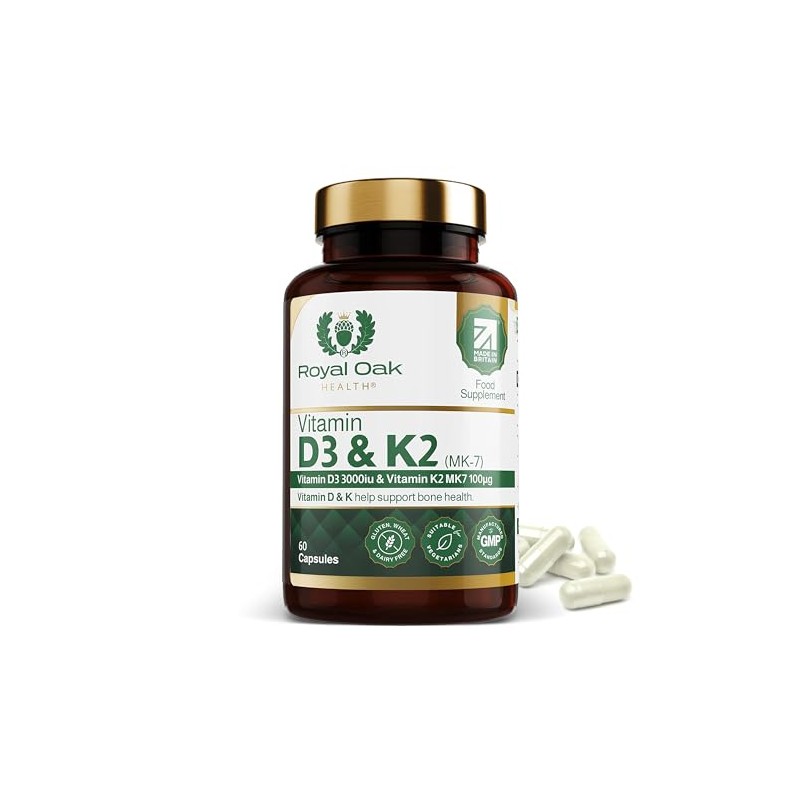 Vitamin D3 K2 High Strength MK7 Supplement (Vitamin D 3000