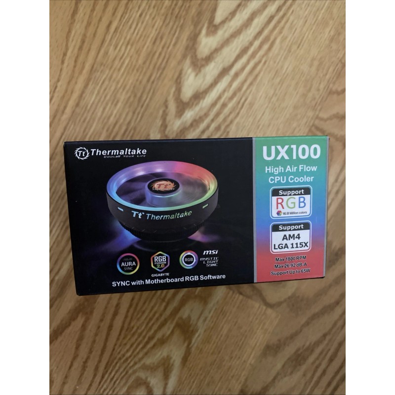 Thermaltake UX100 ARGB CPU Cooler Heatsink Fan RGB Intel LGA