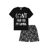 Can't Hear You I'm Gaming Black Cotton Pyjamas, black