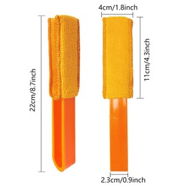 4 Pack Microfiber Blinds Duster, 4 Removable and Washable Sleeves, Cleaner for Window Blinds, Air Conditioner Vents, Fans, Car Vents