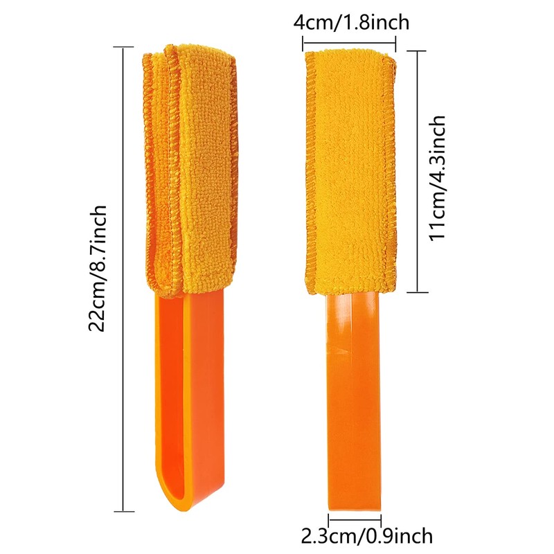 4 Pack Microfiber Blinds Duster, 4 Removable and Washable Sleeves,