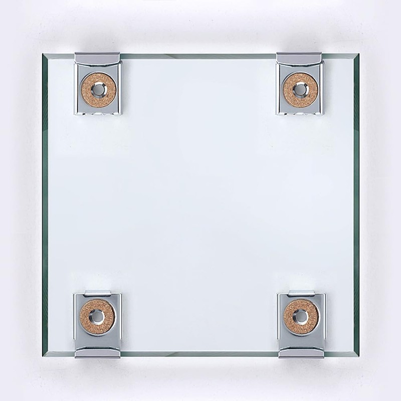Heuskay 8 Pcs Frameless Glass Wall Mount Kit, Spring Loaded