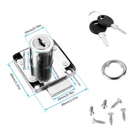 4 Packs Drawer Locks Cabinet Locks Keyed Alike Letter Box Locks 20mm Cylinder Cam Locks Office Desk Locks with 8 Keys for Home Furniture Cupboard Wardrobe