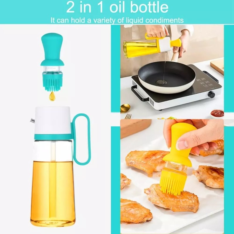 SARO STORE Aceitera Con Brocha Para Cocina 630ml