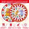 40Pcs Carnival Circus Theme Party Decorations Plates,Disposable Tableware Include Plates,Napkins