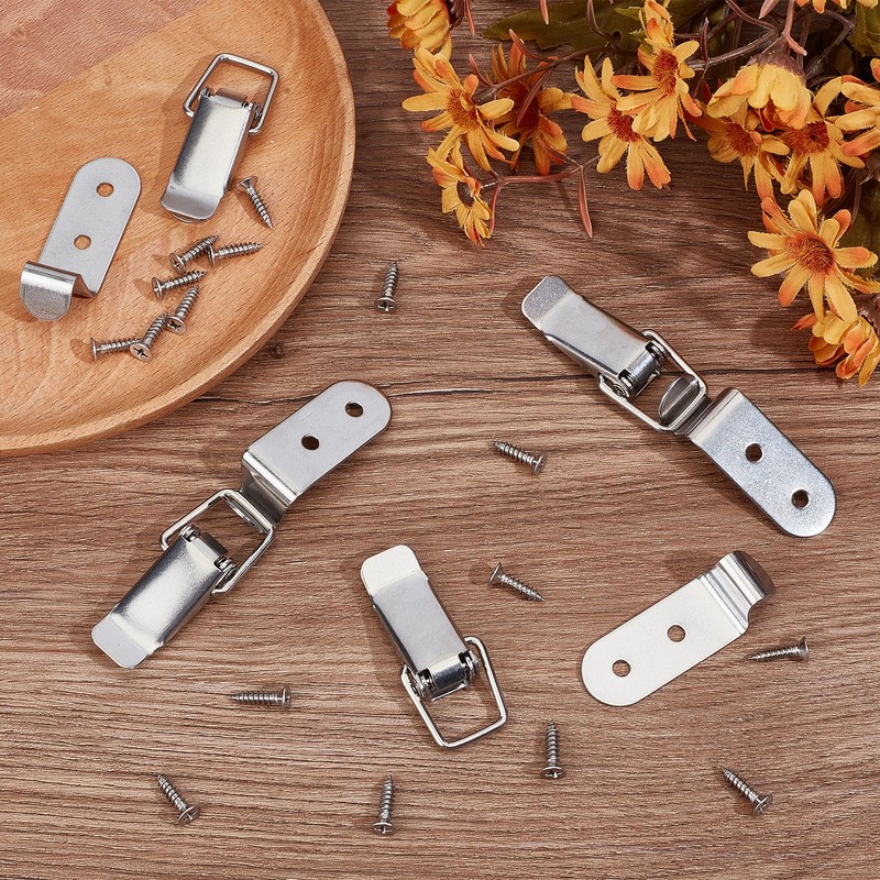 NICENEEDED 4 PCS 90 Degree Tool Box Hood Locks Latches