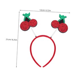 Beavorty 2pcs Carnival Fruit Headbands Realistic Lifelike Cherry Design Fun Party Accessories for Women Creative Headwear for Holiday Celebrations Comfortable Fit