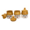 Set of 3 Ceramic Pickle & Chutney Jars With Lid