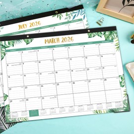 2026 Desk Calendar, 12 Months Calendar from January to December, 17" x 12", Desk Calendars 2026 Large Ruled Blocks for Planning
