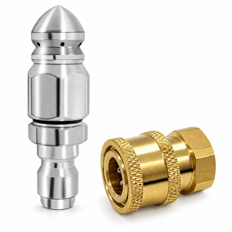Sewer Jetter Nozzle Set – 5000 PSI Drain Cleaning Nozzle