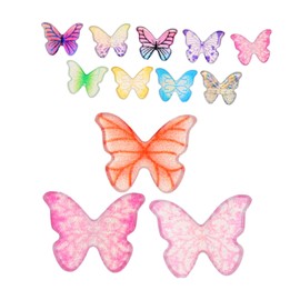 SAFIGLE Butterfly Nail Charms Acrylic Nail Art Accessories for DIY Manicure Crafts Flexible Design with Diverse Colors and Styles