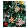 HOUISM 24pcs Christmas Snowflakes Ornaments Wooden Tree Hanging Decorations Rustic