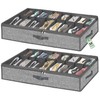 32 Pairs Shoe Organizer Under Bed, Underbed Shoe Storage Boxes