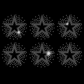SUPERDANT 6 pcs Star Iron on Rhinestones for Clothes Pentagram Stars Crystal Heat Transfer Stickers Iron on Decals Rhinestone Patches for Woman Man T-Shirt Clothing Hoodie Jackets DIY Art Craft Gifts