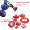 8-Piece Nylon Sanding Brush Set with 1/4 Inch Hex Shank,