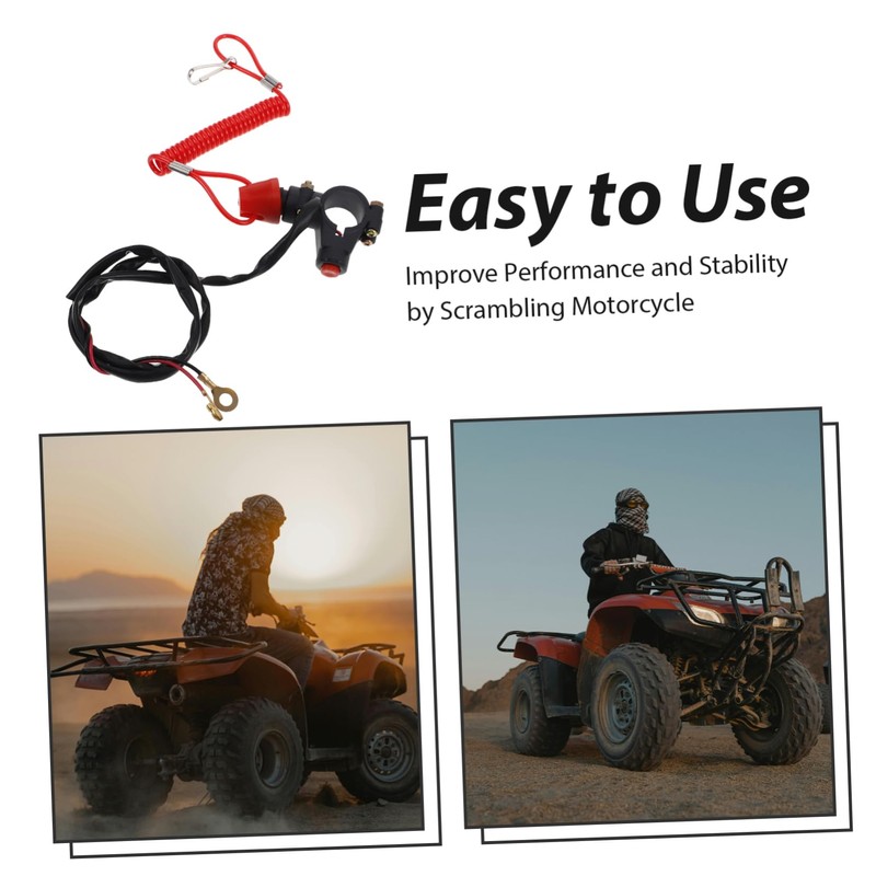 ABOOFAN 1Set Emergency Kill Switch Lanyard for Dirt Bikes Durable