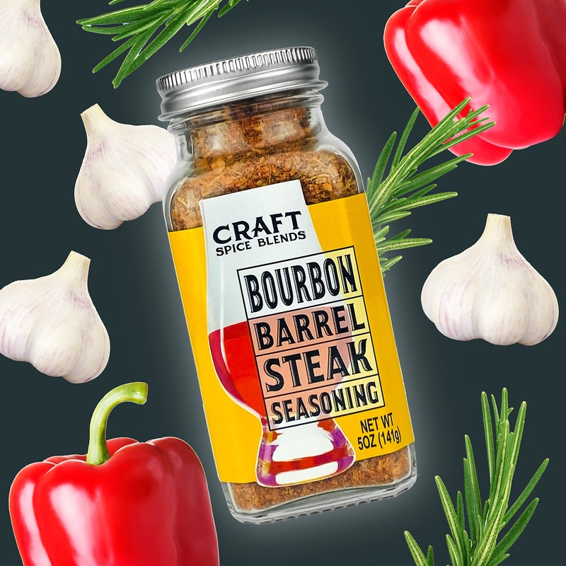 Craft Spice Blends Bourbon Barrel Steak Seasoning 5 Ounce (Pack