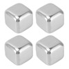 4Pcs Stainless Steel Ice Cubes Reuseable Polishing Beverage Chilling Stones