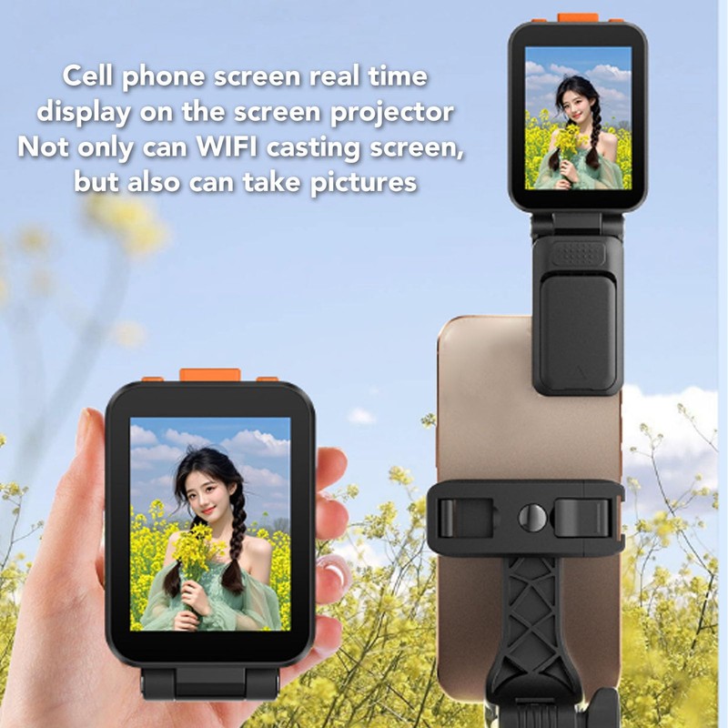 Phone Vlog Selfie Monitor Screen, 2 Inch 1080P HD Bluetooth