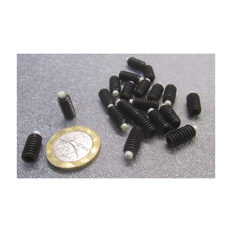 Black Oxide Steel Nylon Tip Set Screw 1/4"-20 x .500"