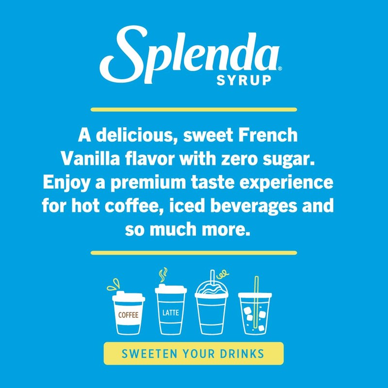 Splenda Coffee Syrup, French Vanilla, Sugar Free, Flavored Liquid Syrups