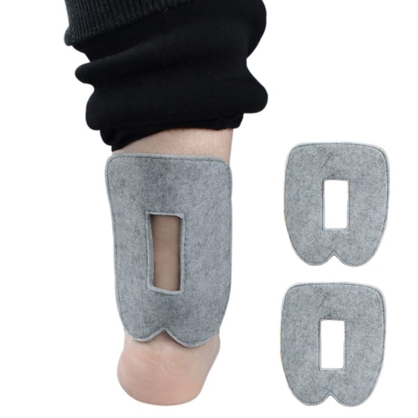 Paquete de 2 almohadillas protectoras de tendón de Aquiles para tendones de Aquiles, almohadillas de apoyo para tendones, dolor de talón, hinchazón del talón