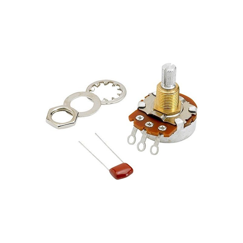 Fender 500K, Split Shaft Potentiometer for Volume or Tone