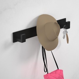 WUIVIUT L shap Coat Rack 29.5 CM Stainless Steel Matte 3 Wall Hook Towel Hooks Coat Hooks Wall Mounted Rack for Clothes Hooks