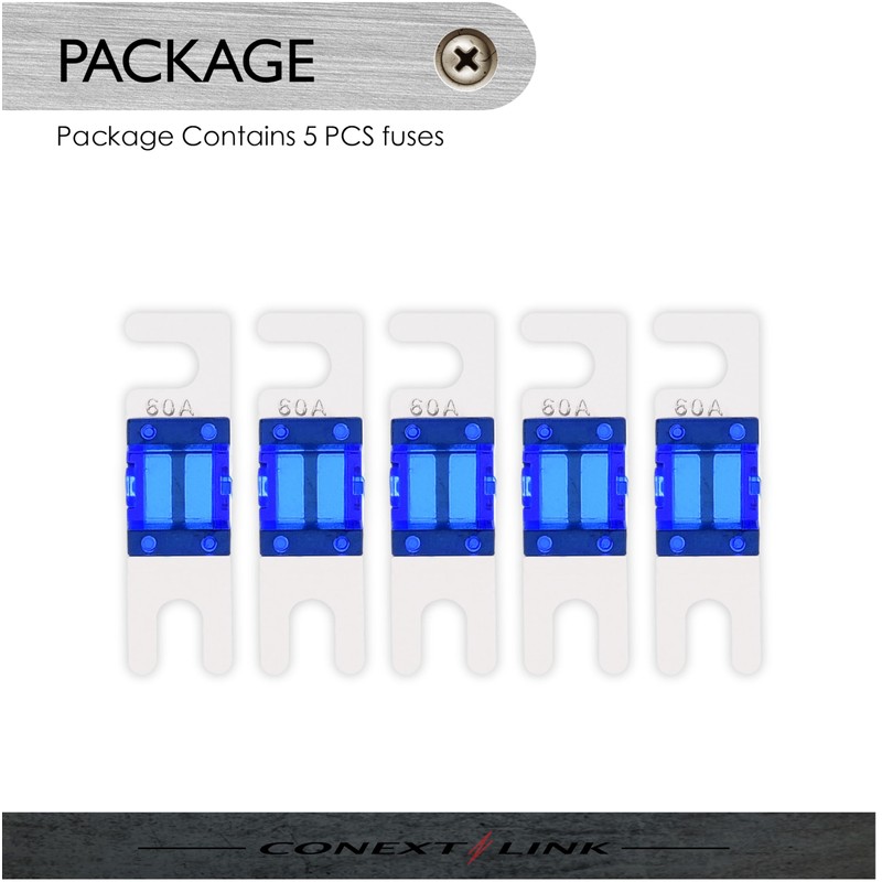 Conext Link AFS60-10 Nickel 60 Amp AFS Fuse 10 Pack