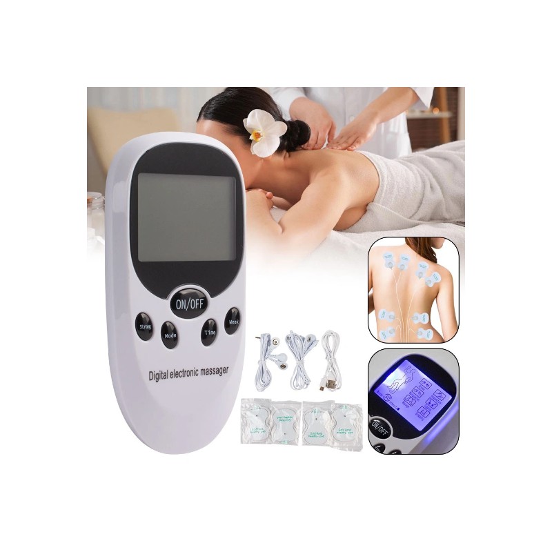 TENS Machine Unit 8 Pain Electrical Massager Pulse Muscle Stimulator