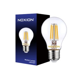 Noxion Lucent LED E27 Filament Bulb, Clear, 8.5 W, 1055 lm, 827 Extra Warm White, Replacement for 75 W