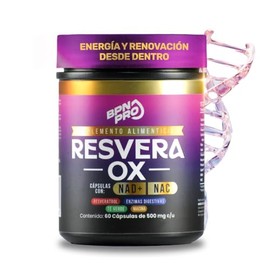 Resveratrol 500 mg Puro + NAD+ y NAC | Suplemento Antienvejecimiento y Energía Celular | Con Té Verde, Niacina y Trans-Resveratrol | Antioxidante para