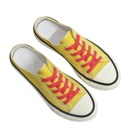 Sechunk Flat Shoelace set of 2 pairs 29 colors 12 lengths Shoe Lace For Sneakers(Rose red)