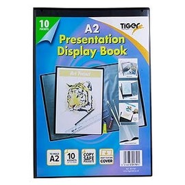 Tiger 301741 - A2 Presentation Display Book Black 10 Pocket