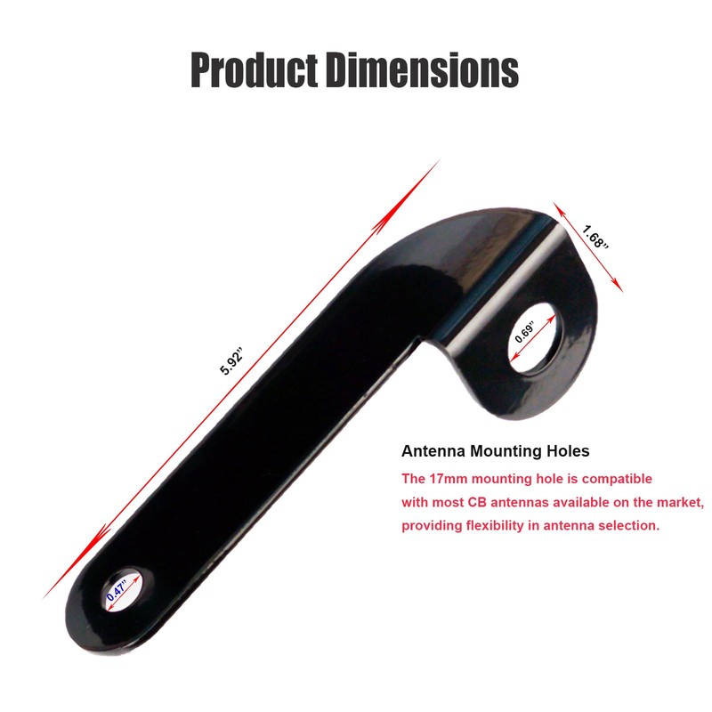 DarSeity F150 Tailgate CB Antenna Holder, Whip Flag Antenna Mounting