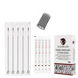 WARRIOR Tattoo Needles Surgical Steel Disposable Sterile Gas for Round Magnum Tattoo Machines Size 0.30/0.35mm (T1005RM / 50pcs)