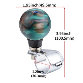 Abfer Ball Steering Wheel Suicide Spinner Knob Car Turning Asisting Wheel Handle Brodie Knobs Fit for Most Mowers, Forklifts, Tractors, Boats (Green)