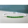 LKBEADS Unisex Chrome Diopside 3 mm Rondelle Faceted Beads 7