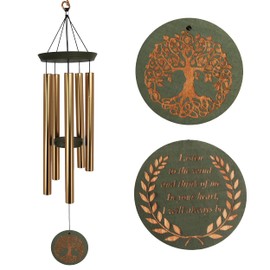 Sympathy Wind Chimes Outdoor Double-Sided Engraved,36 Inch Memorial Wind Chimes for Loss of Loved One,Memory Wind Chime for Mother Father Grandma Husband,Tree of Life Memori Gift