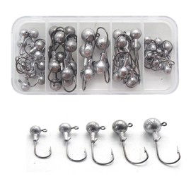 HOUSON 45 pieces fishing hook set, sharp fishing hooks, jig fishing hooks for rubber fish, sharp fishing hooks for sea fish (2#/3.5#/5#/7#/10#)