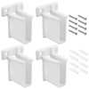 ZIUZI 4 Pcs Wire Shelf End Bracket, White Plastic Wall