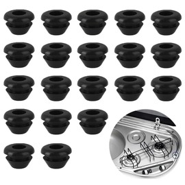 Pack of 20 Rubber Grommet Guides, Pot Carrier Rubbers Suitable for Pot Supports, Compatible with 5 mm Rods from Dometic Smev and Thetford, Rust Rubber Feet, Rubber Grommets, Rubber Feet for Motorhome