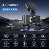 4K Quad Dash Cam - Built-in GPS & WiFi -