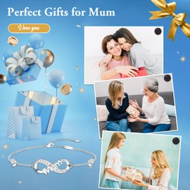 CheersLife Gifts for Mum,Mum Bracelet,Mum Birthday Gifts,Mothers Day Gifts for Mum from Daughter Son,Mummy Gifts,New Mum Gifts,Presents for Mum,Christmas Gifts for Mum,Infinite Bracelet for Mum Women