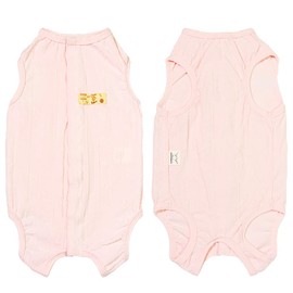 KUVEELA Pet Post-Surgery Outfit, For Cats and Small Dogs, Unisex, Post-Surgery Clothes For Dogs, Dog Garment, Wound Protection, Nursing Clothes, Color: Baby Pink, Size: S+